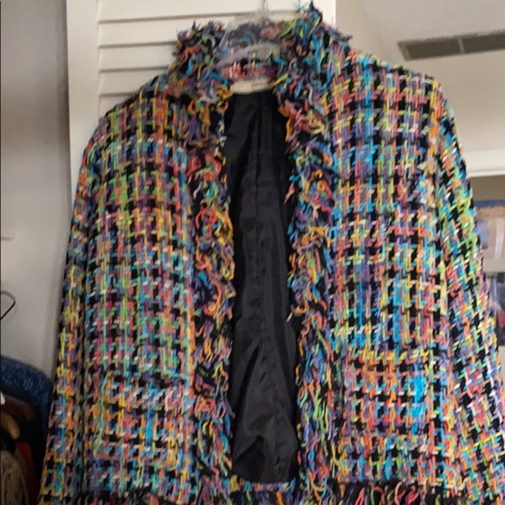 Jacket of many colors.